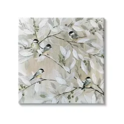 Hot Kirklands Home Chickadee Birds on Branch Canvas Art Print, 24x24