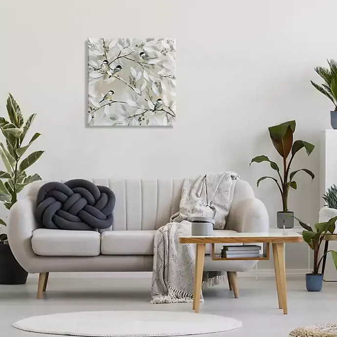 Hot Kirklands Home Chickadee Birds on Branch Canvas Art Print, 24x24