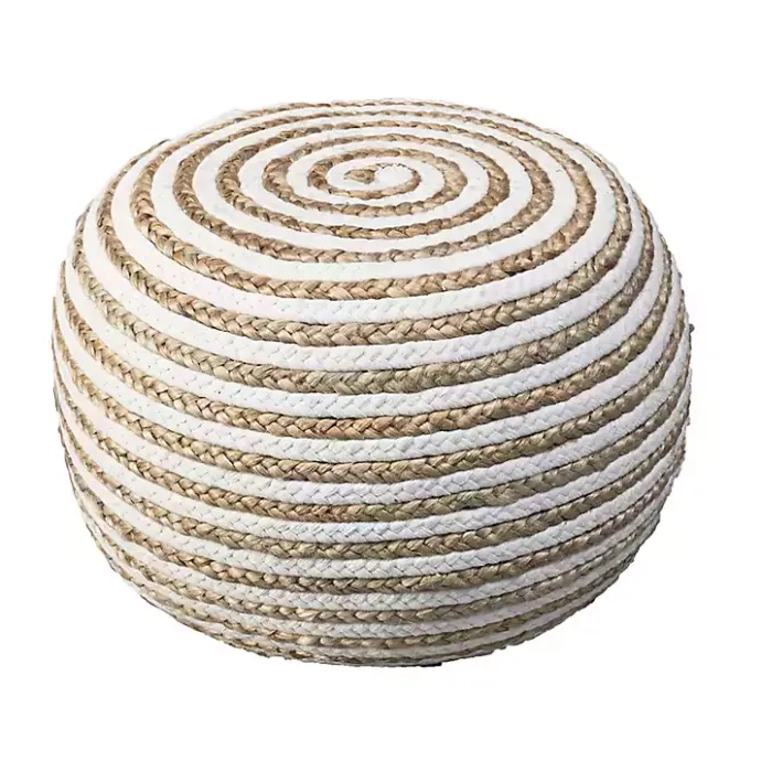 Sale Kirklands Home Chipper Braided Pouf