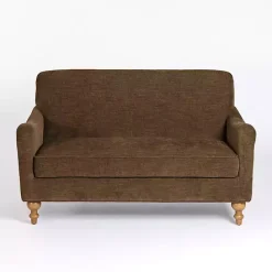 Hot Kirklands Home Chocolate English Loveseat Brown