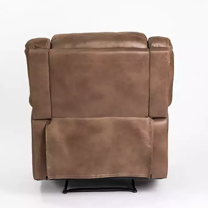 Best Kirklands Home Chocolate Faux Leather Barrett Recliner Brown