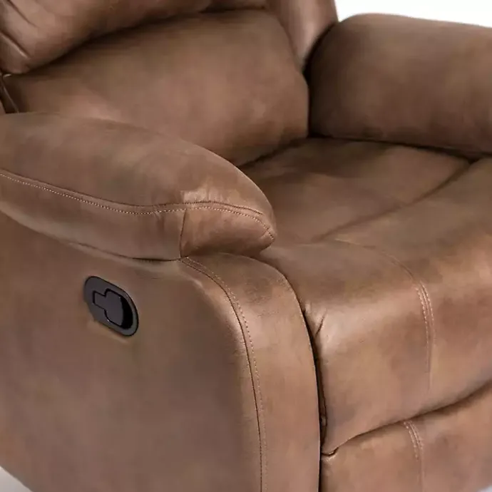 Best Kirklands Home Chocolate Faux Leather Barrett Recliner Brown