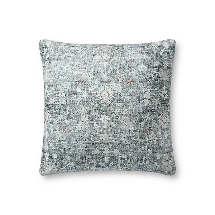 Online Kirklands Home Chris Loves Julia x Loloi Blue Vintage Pillow Gray