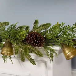 Online Kirklands Home Christmas Bells Pine Garland with Pinecones, 6 ft.