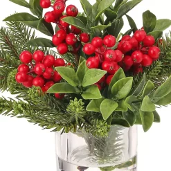 Clearance Kirklands Home Christmas Berry & Pine Faux Water Arrangement