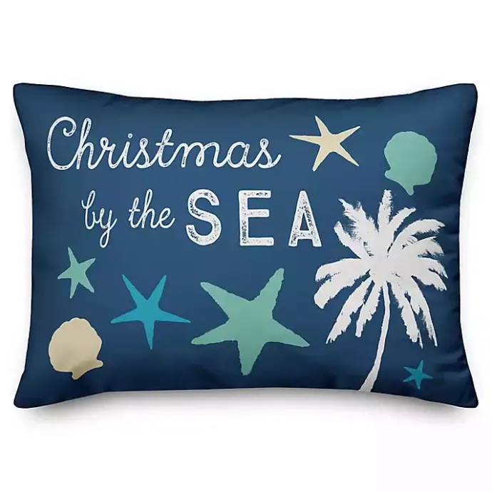 New Kirklands Home Christmas by the Sea Accent Pillow