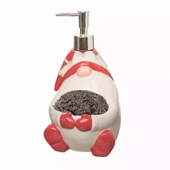 New Kirklands Home Christmas Gnome Soap Dispenser and Sponge Holder