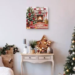 Best Kirklands Home Christmas Hearth Canvas Art Print Multi
