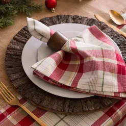 Hot Kirklands Home Christmas Orchard Plaid Napkins, Set of 6 Multi