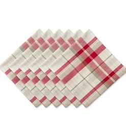 Hot Kirklands Home Christmas Orchard Plaid Napkins, Set of 6 Multi