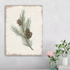 Best Kirklands Home Christmas Pine and Cone Canvas Art Print