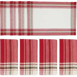 Discount Kirklands Home Christmas Plaid 8-pc. Placemat & Napkin Set