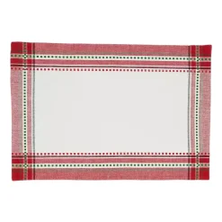 Discount Kirklands Home Christmas Plaid 8-pc. Placemat & Napkin Set
