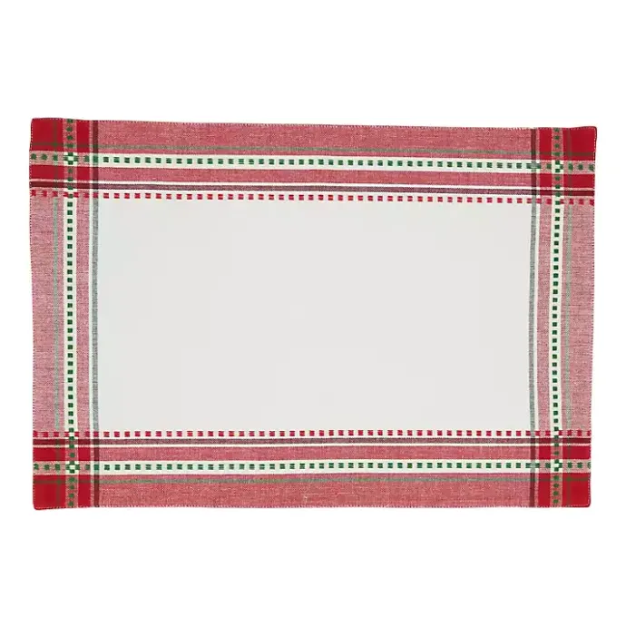 Discount Kirklands Home Christmas Plaid 8-pc. Placemat & Napkin Set