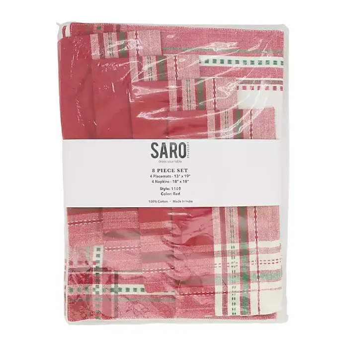 Discount Kirklands Home Christmas Plaid 8-pc. Placemat & Napkin Set