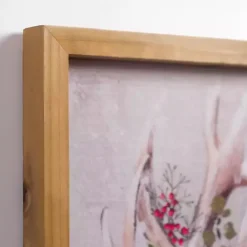 Best Kirklands Home Christmas Reindeer with Greenery Wall Plaque