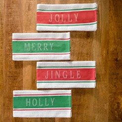 Outlet Kirklands Home Christmas Sentiment Kitchen Towels, Set of 4