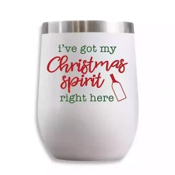 Best Kirklands Home Christmas Spirit Insulated Wine Tumblers, Set of 2 White