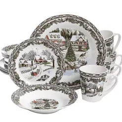 Discount Kirklands Home Christmas Toile 16-pc. Dinnerware Set