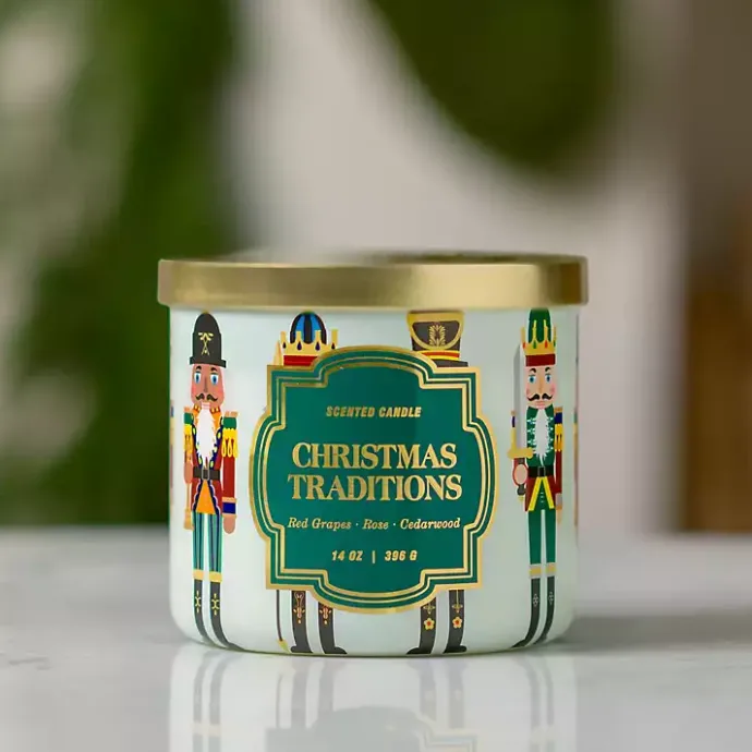 Hot Kirklands Home Christmas Traditions Triple Wick Jar Candle