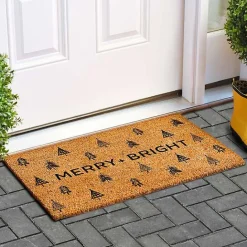 Online Kirklands Home Christmas Tree Merry + Bright Coir Doormat