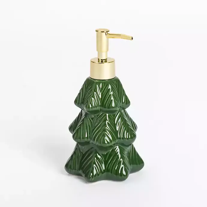 Sale Kirklands Home Christmas Tree Soap Dispenser Green