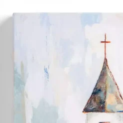 Outlet Kirklands Home Church Abstract Canvas Art Print White