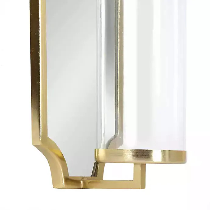 Outlet Kirklands Home Ciel Mirrored Pillar Candle Sconce Gold