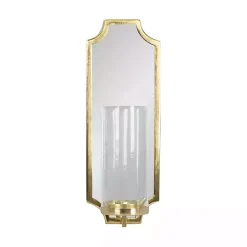 Outlet Kirklands Home Ciel Mirrored Pillar Candle Sconce Gold