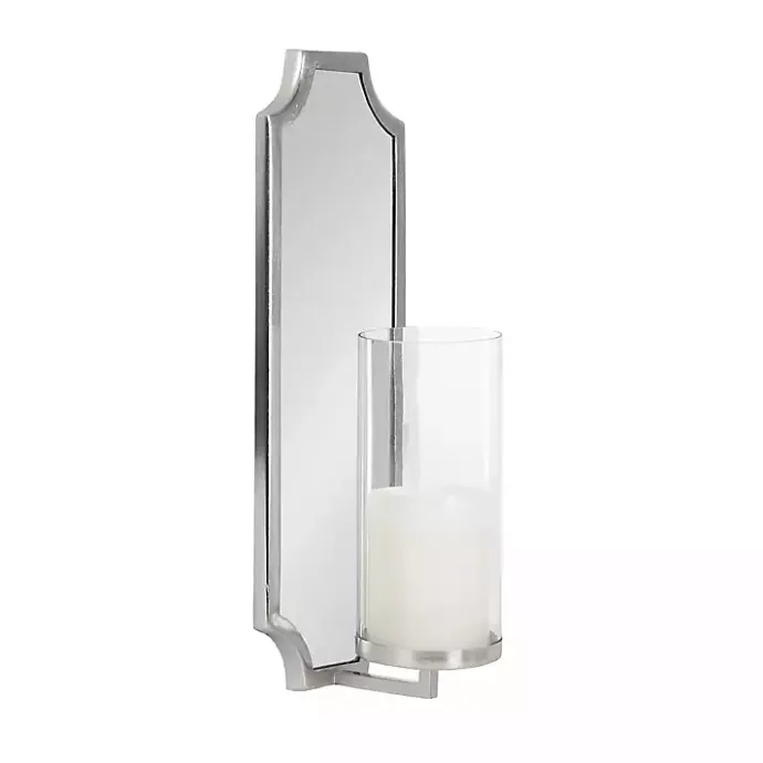 Discount Kirklands Home Ciel Mirrored Pillar Candle Sconce Silver