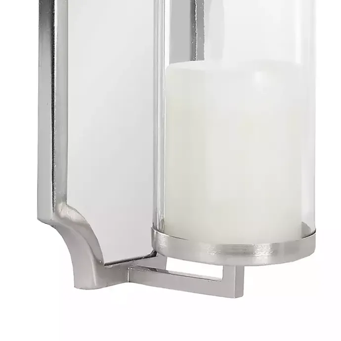 Discount Kirklands Home Ciel Mirrored Pillar Candle Sconce Silver