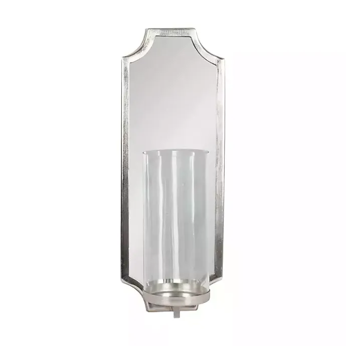Discount Kirklands Home Ciel Mirrored Pillar Candle Sconce Silver