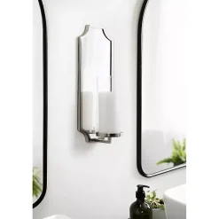 Discount Kirklands Home Ciel Mirrored Pillar Candle Sconce Silver