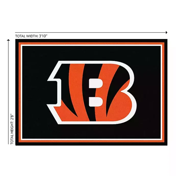 Best Kirklands Home Cincinnati Bengals Area Rug, 3x4 Black