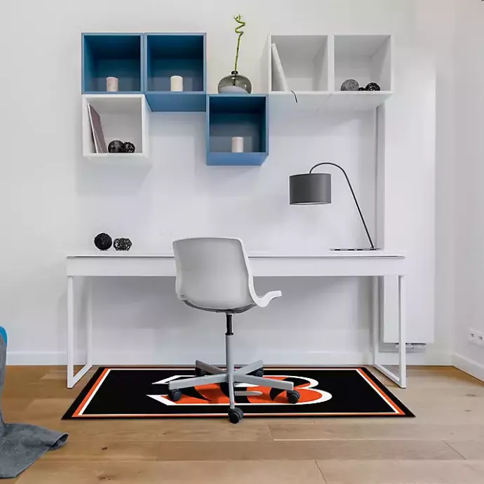 Best Kirklands Home Cincinnati Bengals Area Rug, 3x4 Black