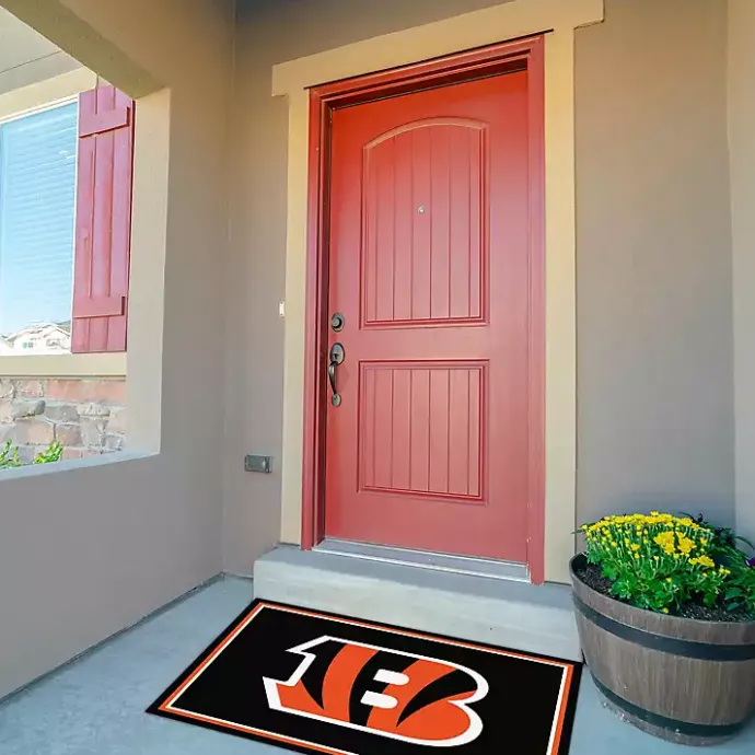 Best Kirklands Home Cincinnati Bengals Area Rug, 3x4 Black
