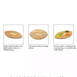 Sale Kirklands Home Cincinnati Bengals Bamboo Football Cutting Board Tan