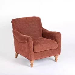 New Kirklands Home Cinnamon English Armchair Red