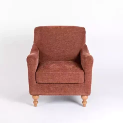 New Kirklands Home Cinnamon English Armchair Red