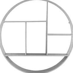 Sale Kirklands Home Circular Open Sides Floating Shelf Silver