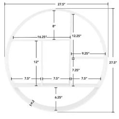 Sale Kirklands Home Circular Open Sides Floating Shelf Silver