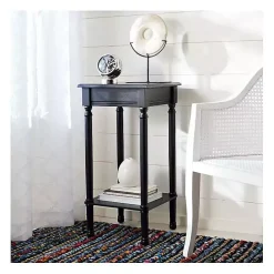 Sale Kirklands Home Classic Tegan Square Accent Table Black