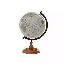 New Kirklands Home Classic Ivory Mango Wood Base Globe