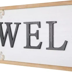 Best Kirklands Home Classic Wooden Welcome Wall Plaque