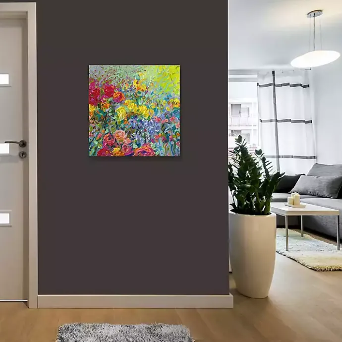 Kirklands Home Clay Flowers Canvas Art Print Multi