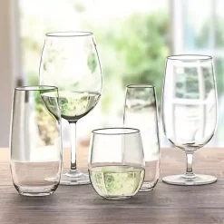 Clearance Kirklands Home Acrylic Stemless Wine Glasses, Set of 6 Clear