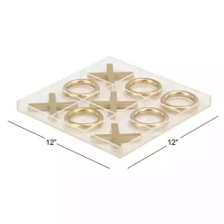 Outlet Kirklands Home Clear and Tic Tac Toe Board Gold