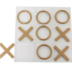 Outlet Kirklands Home Clear and Tic Tac Toe Board Gold