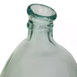 New Kirklands Home Aqua Recycled Glass Vase Clear