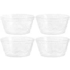 Best Kirklands Home Circa Hobnail Bowls, Set of 4 Clear